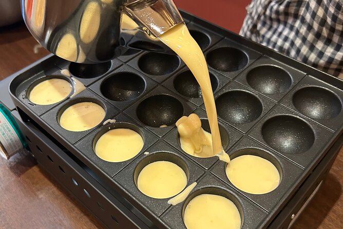 Experience Cooking Takoyaki in its Birthplace, Osaka - The Rotating Machine Lesson, Step by Step