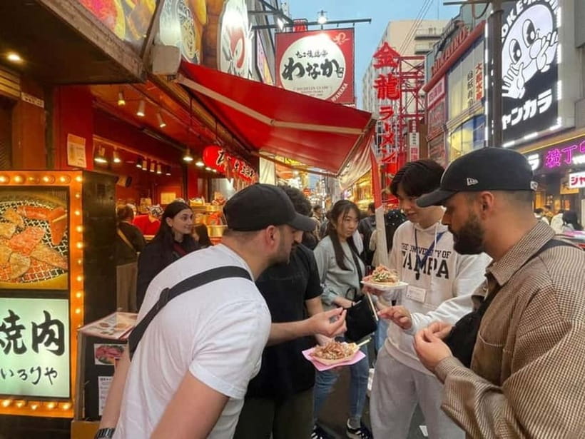 Food crawl: Discover Osaka’s soul with every step! - What you will likely eat: okonomiyaki, kushikatsu, gyoza, sushi, and fried skewers