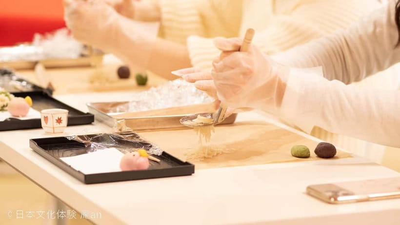 Japanese Traditional Sweets "Nerikiri" making - The ingredient quality: Kyoto white and red bean paste