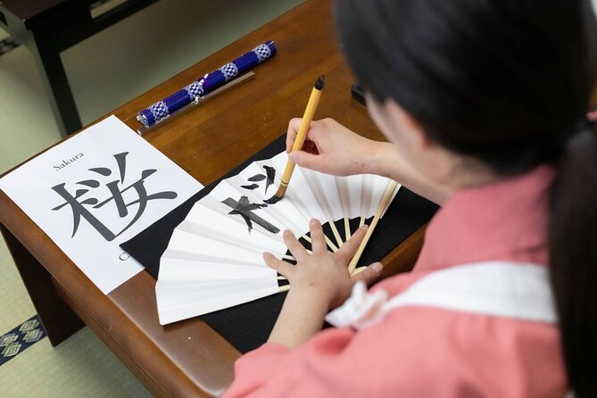 Learning Zen of Japanese Calligraphy in kimono near Osaka Castle - Your Final Draft and the Photo Shoot You Can Actually Use