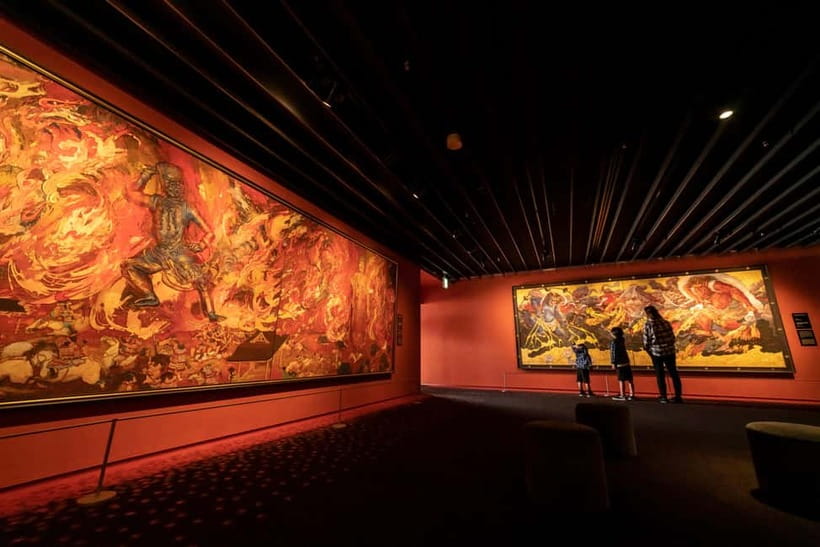 Osaka: Koji Kinutani Tenku Art Museum Entry Ticket - The main show: paintings and music on a 3-D round screen