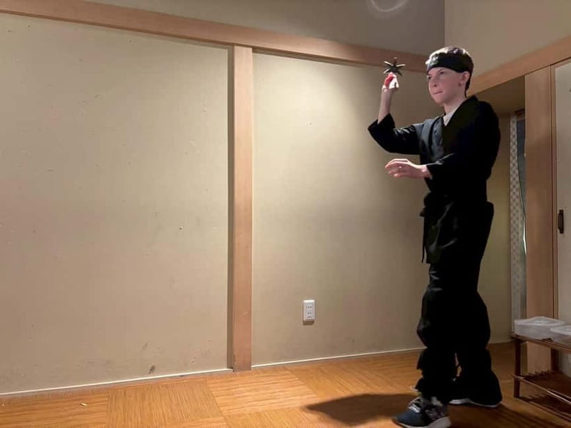 Osaka: Ninja Experience Cafe in Dotonbori - Weapon Training With shuriken, blowgun, and katana