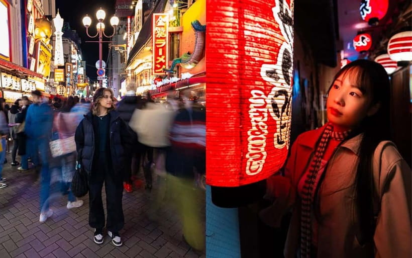 Osaka: Private Vibrant Nighttime Photoshoot (Dotonbori) - America-mura photos, street style, and younger Osaka energy