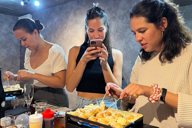 Osaka Sake Tasting & Takoyaki Cooking Experience - Takoyaki DIY: secret recipe, the flip challenge, and wagyu plus cheese