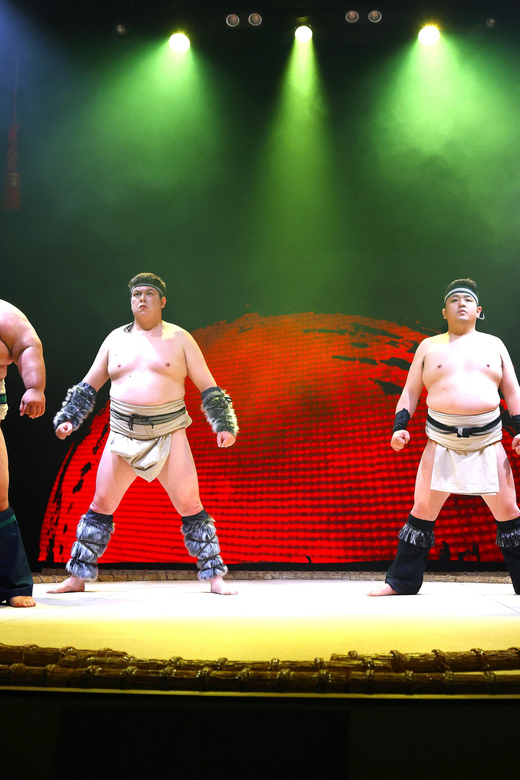Osaka: Sumo Stage Show with Bento or Snack + Fight & Photo - The Osaka Sumo Show format: elevated bouts, sound, lighting, and commentary