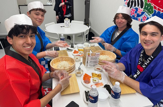Osaka Sushimaking Experience - The fun factor: happi coats, masks, and photo time