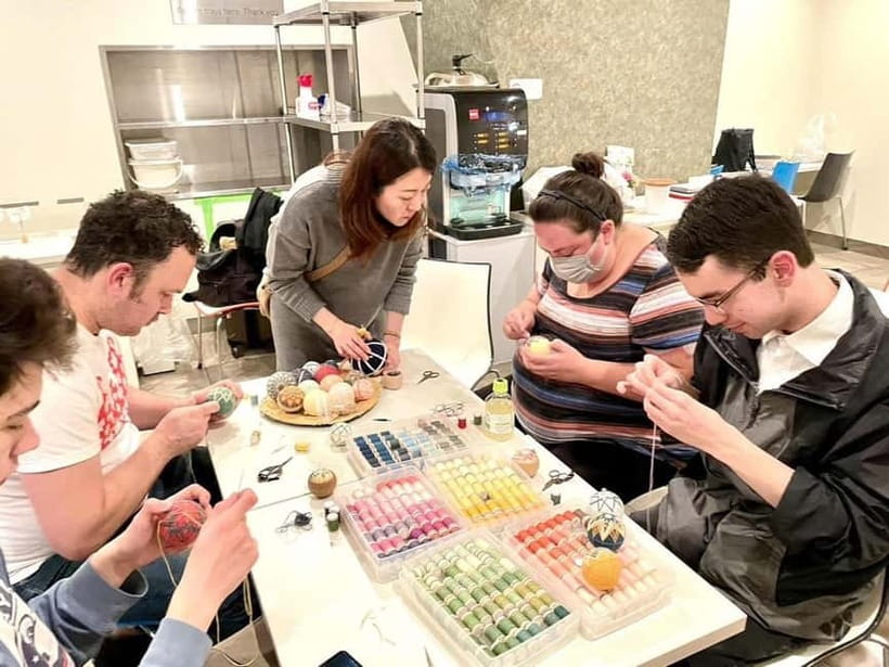 Osaka: Temari Embroidery Workshop - The 2-Hour Flow: From Temari Base to Your Stitch Pattern