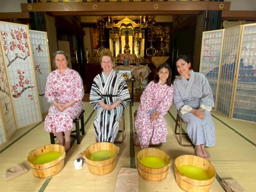 Osaka Temple Cool Foot Bath & Matcha Experience〈45min〉 - Cool foot bath and scrub massage: comfort that actually makes sense