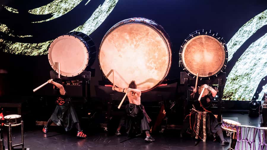 Osaka: UTAGE Japanese Taiko Live Show - Audience Participation for One Song, Limited Time and High Energy