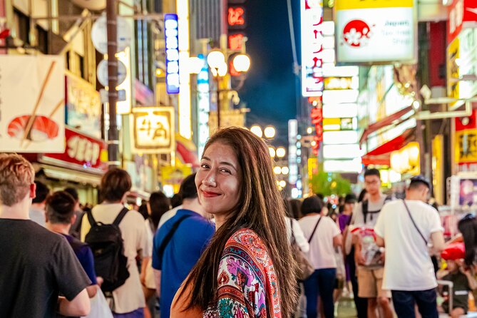Private Vibrant Night Photoshoot Experience in Osaka (Dotonbori) - Stop One: Glico Sign photos with neon-safe posing