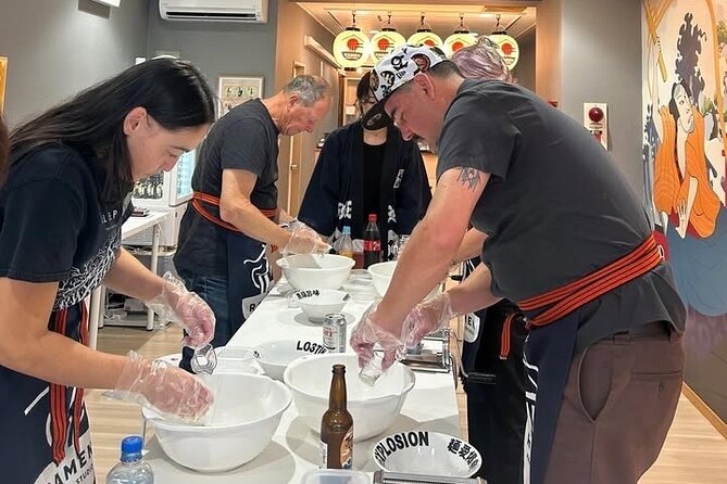 Ramen-Making Experience in the Osaka Castle Area with Souvenir - Noodle making: chewy ramen starts with the right flour