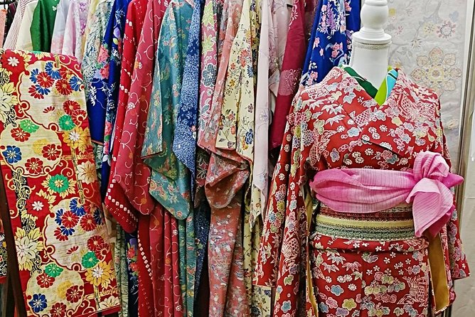 Real Kimono experience and Tsumami Kanzashi Workshop - Step 4 Choosing Your Kimono and Obi, Then Getting Dressed