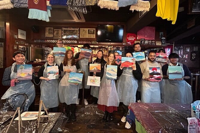 Seasonal Japanese Culture Osaka Paint and Wine Experience - Where Shinsaibashi Turns Into a Paint Studio